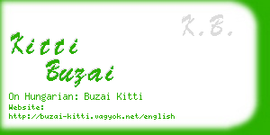 kitti buzai business card